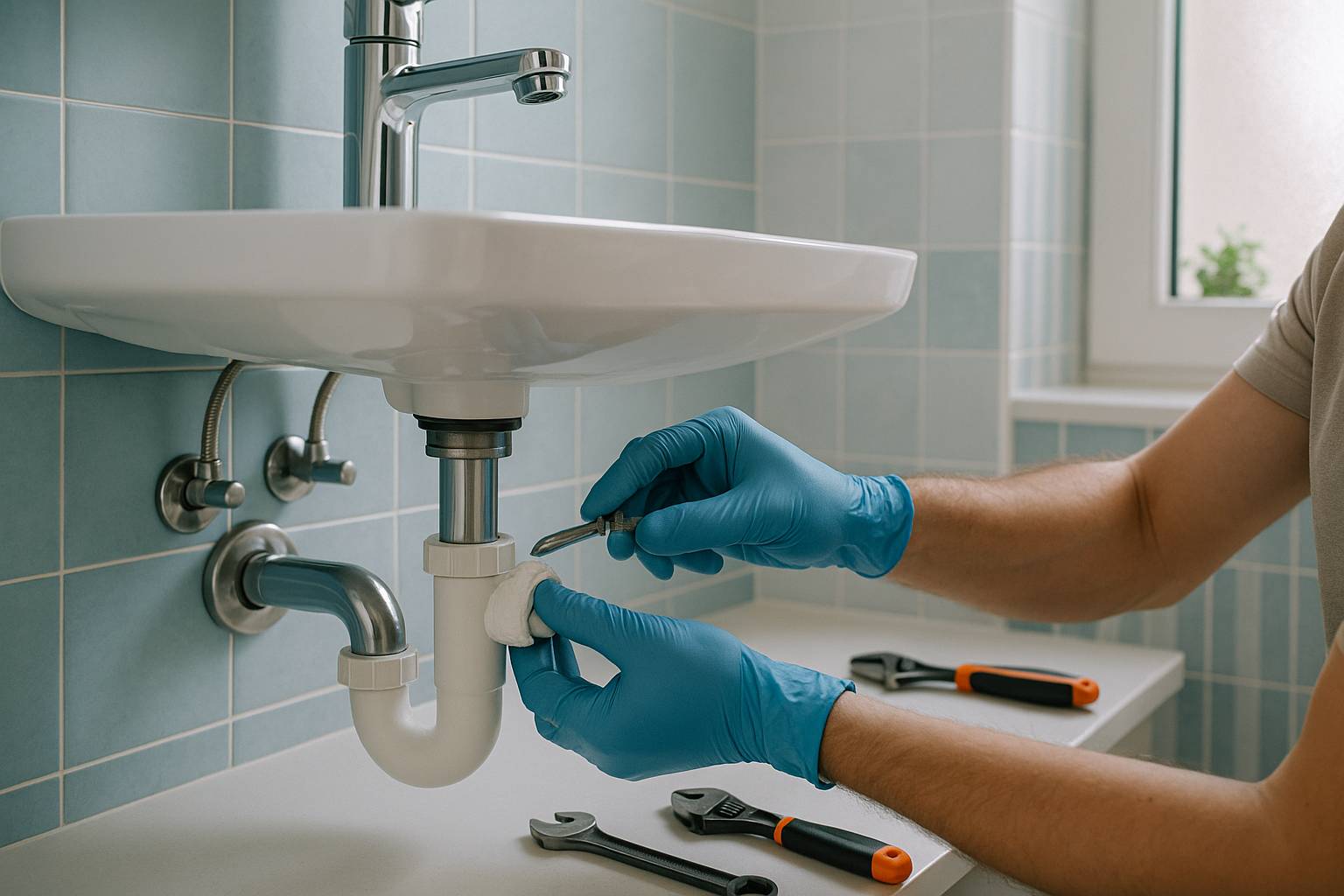 Cómo arreglar una fuga en el tubo de desagüe del baño