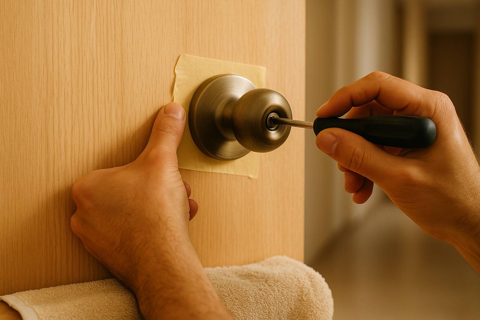 Cómo cambiar el pomo de una puerta sin experiencia previa