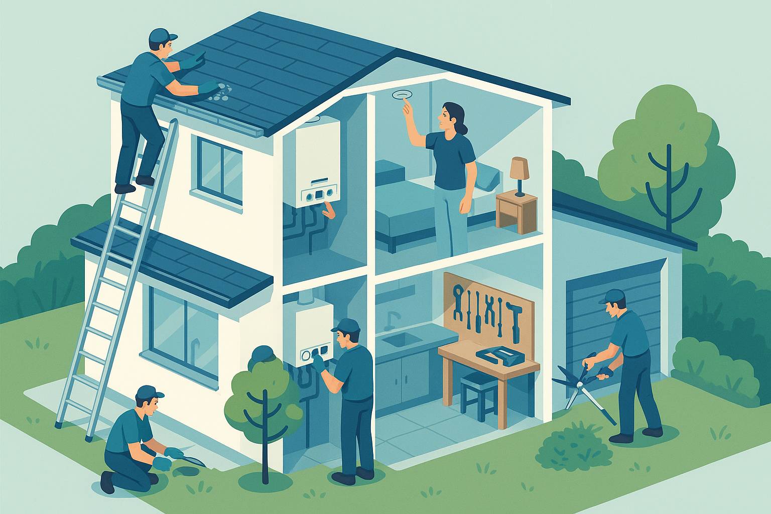 Cómo crear una rutina anual de mantenimiento del hogar