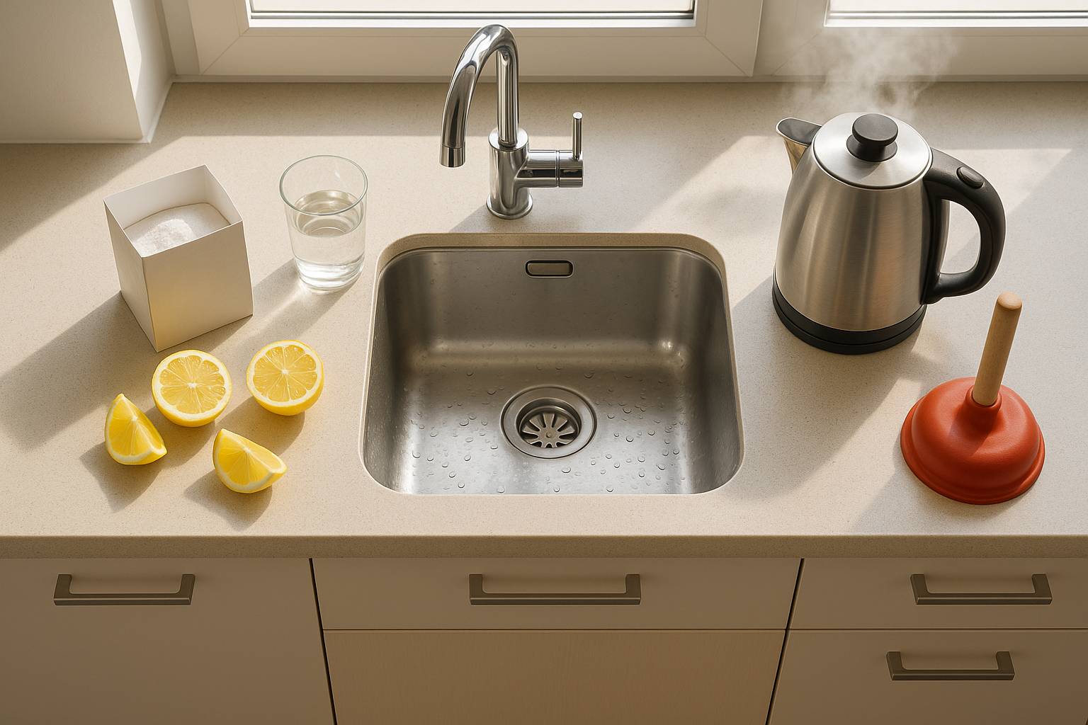 Cómo desatascar un fregadero con productos caseros sin dañarlo