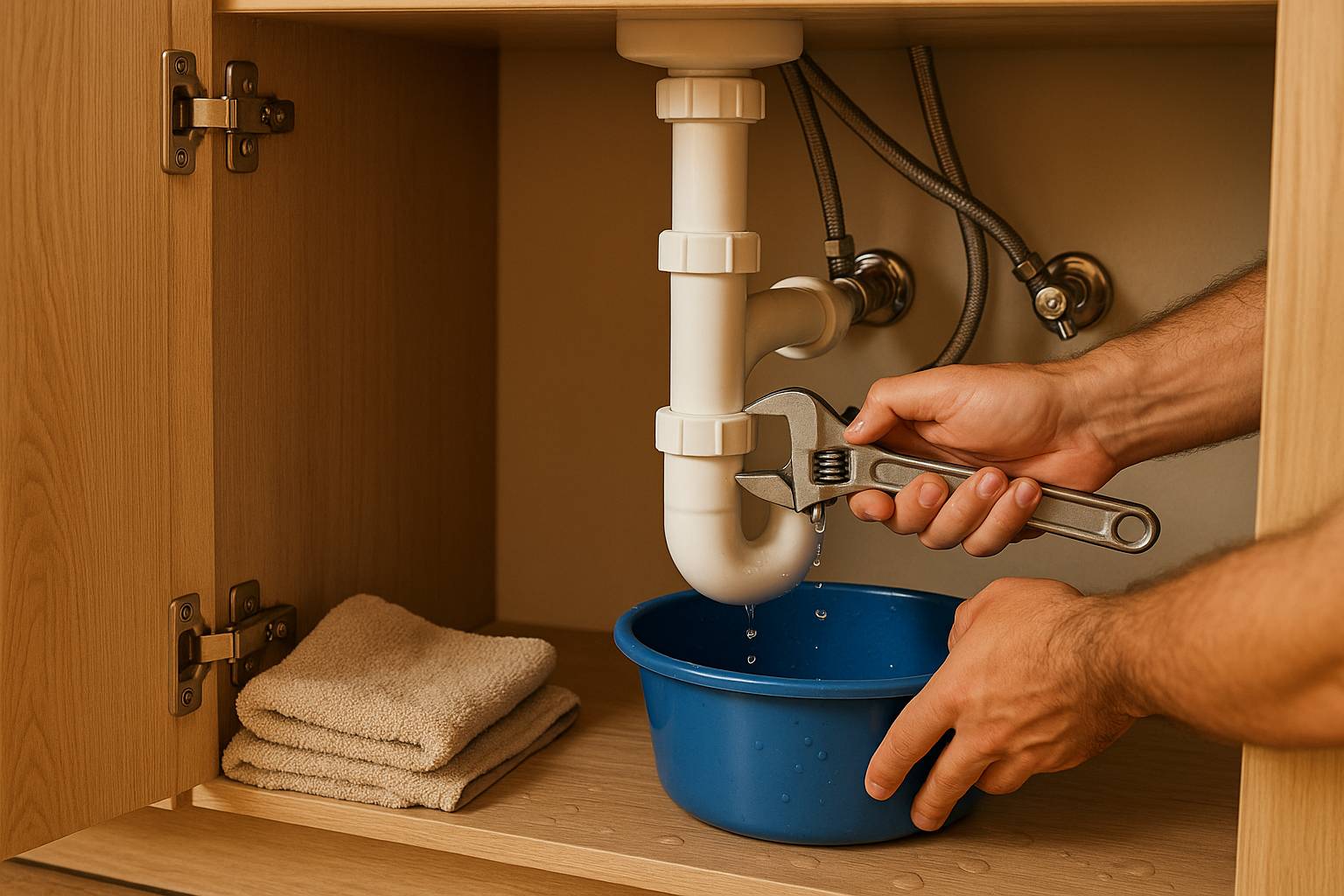 Cómo reparar una fuga de agua debajo del fregadero sin fontanero