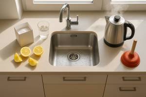 Cómo desatascar un fregadero con productos caseros sin dañarlo